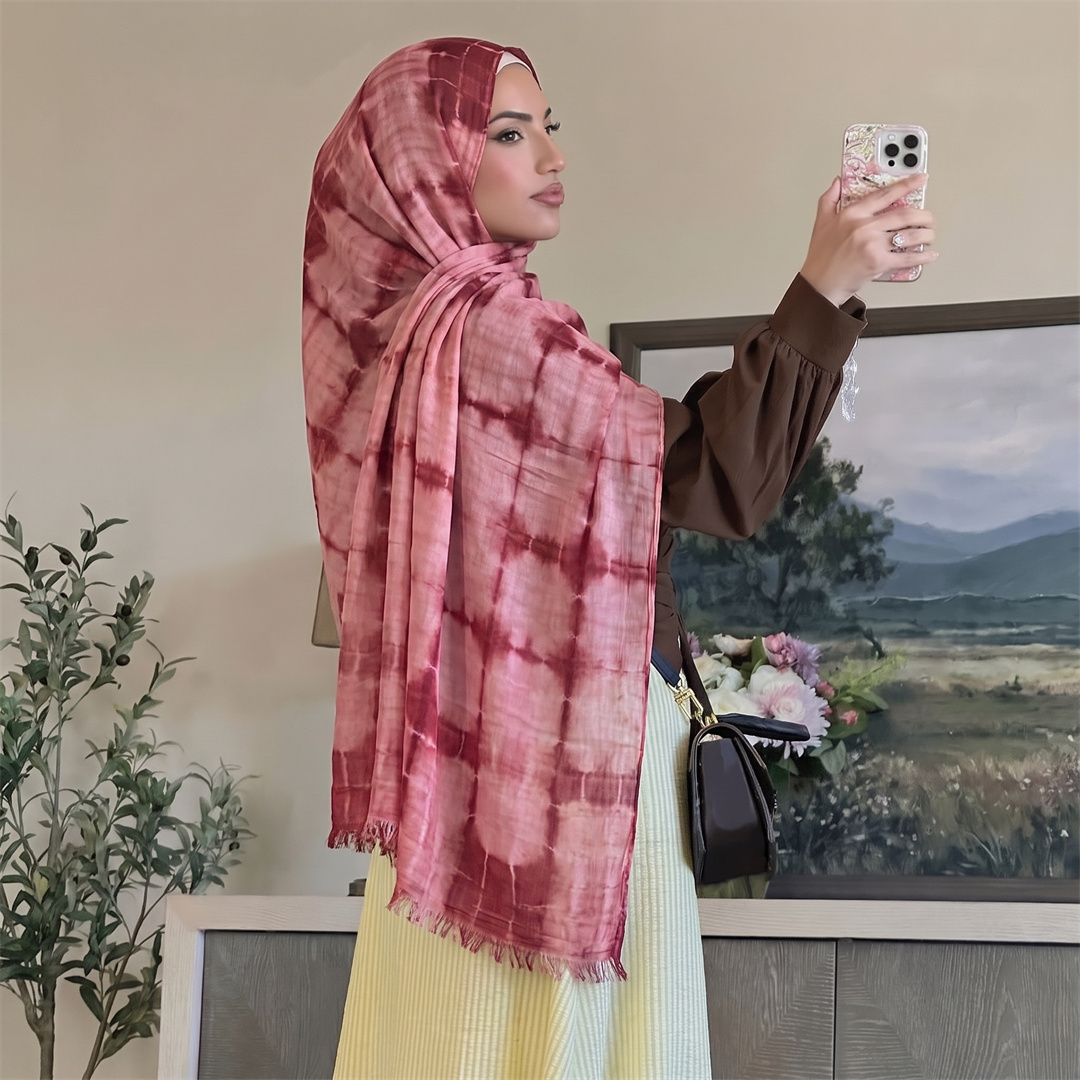 Women'S Fashion Headbands - وشاح حجاب عصري من الرايون بنمط