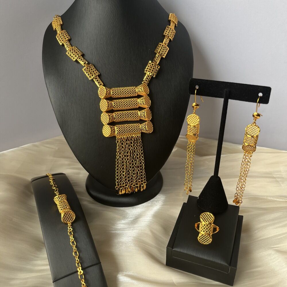 Women'S Fashion Rings Gold - طقم مجوهرات دبي البريطاني الجديد المطلي