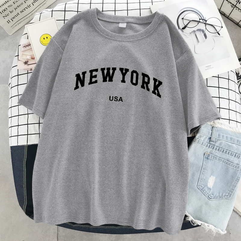 Women'S Fashion York - تي شيرت نسائي برسومات حروف ،