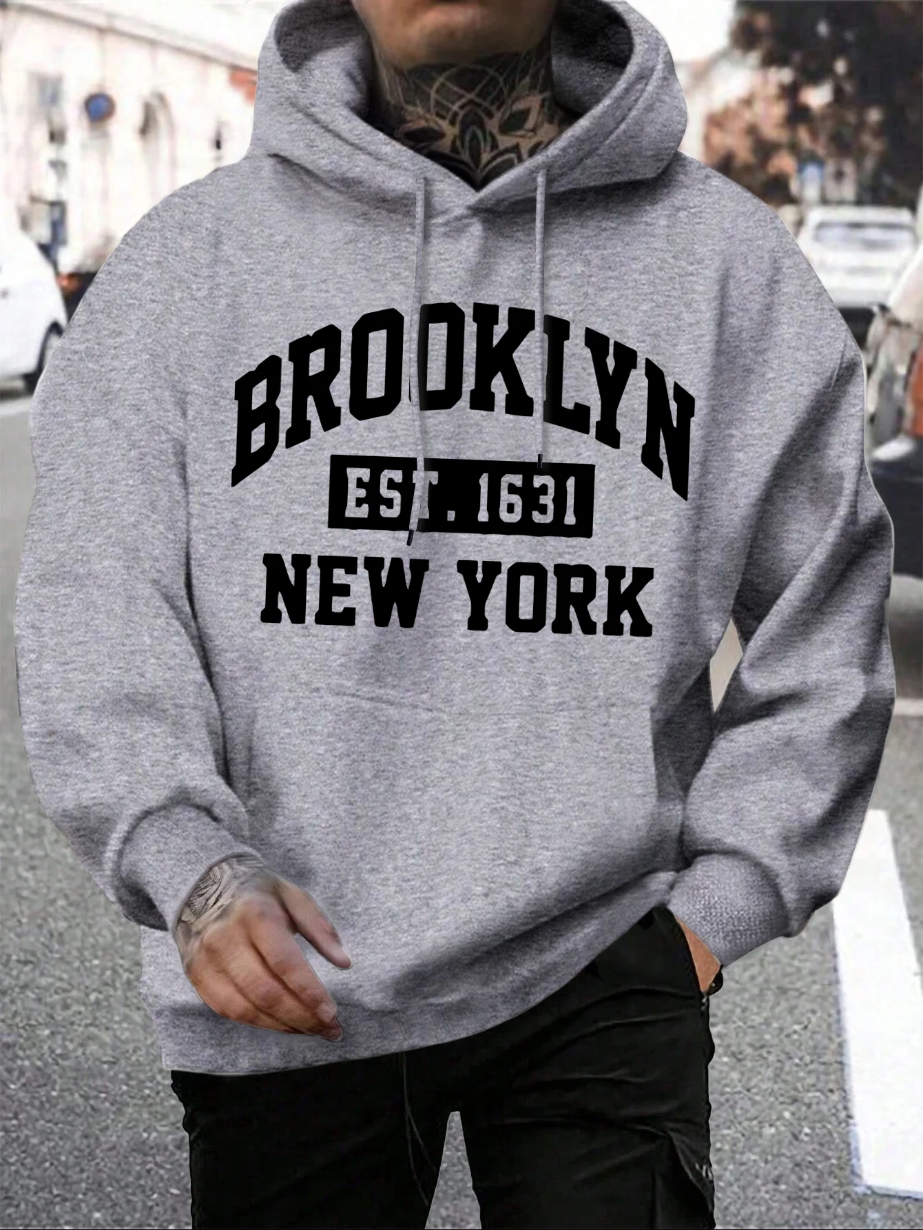 Women'S Fashion York - هودي مطبوع بتصميم بروكلين نيويورك للرجال