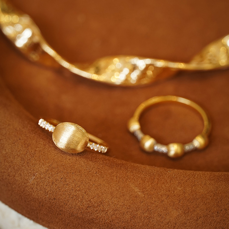 مجوهرات عتيقة الطراز من Aazuo  - مراجعة Women'S Fashion Rings Gold وسعره
