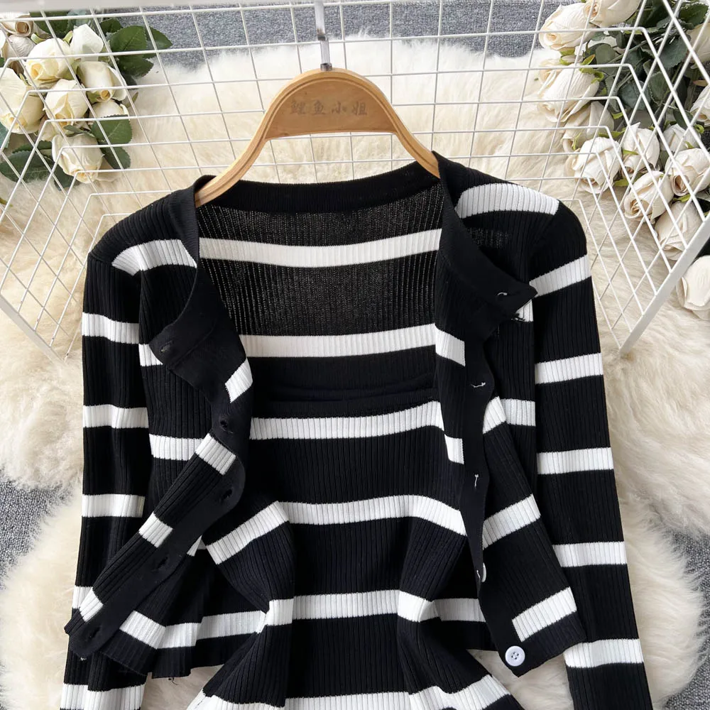 الكورية الحلو ضرب اللون المرقع - مراجعة Longline Cardigan Knit وسعره