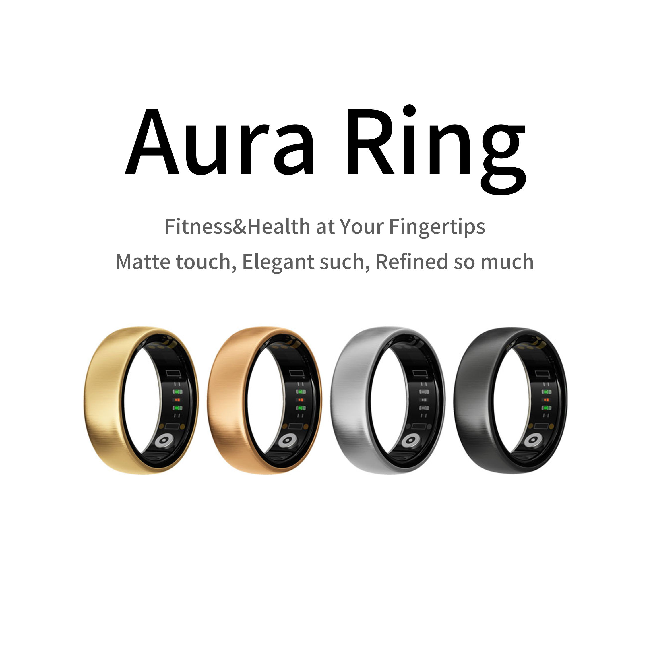 خاتم ذكي AURA مات للرياضة والل - مراجعة Women'S Fashion Rings Gold وسعره