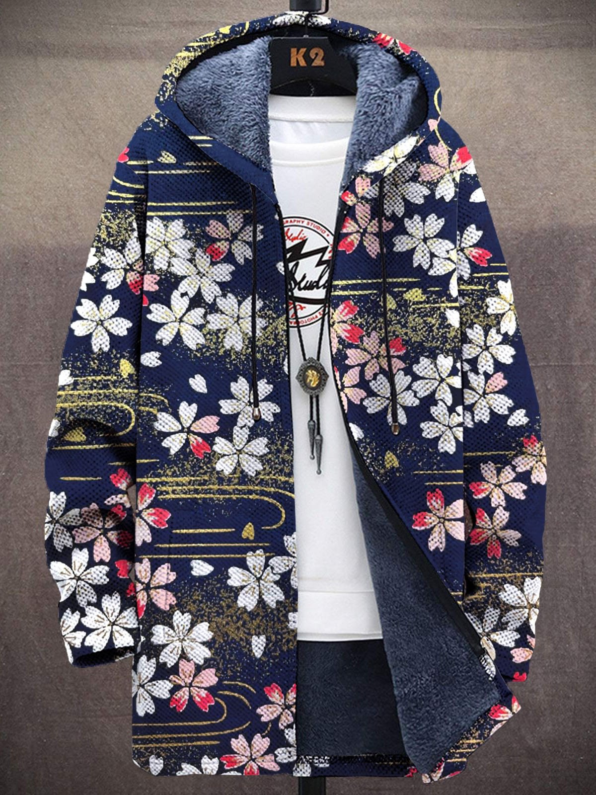 كارديجان للجنسين بطباعة زهور م - مراجعة Longline Cardigan Knit وسعره