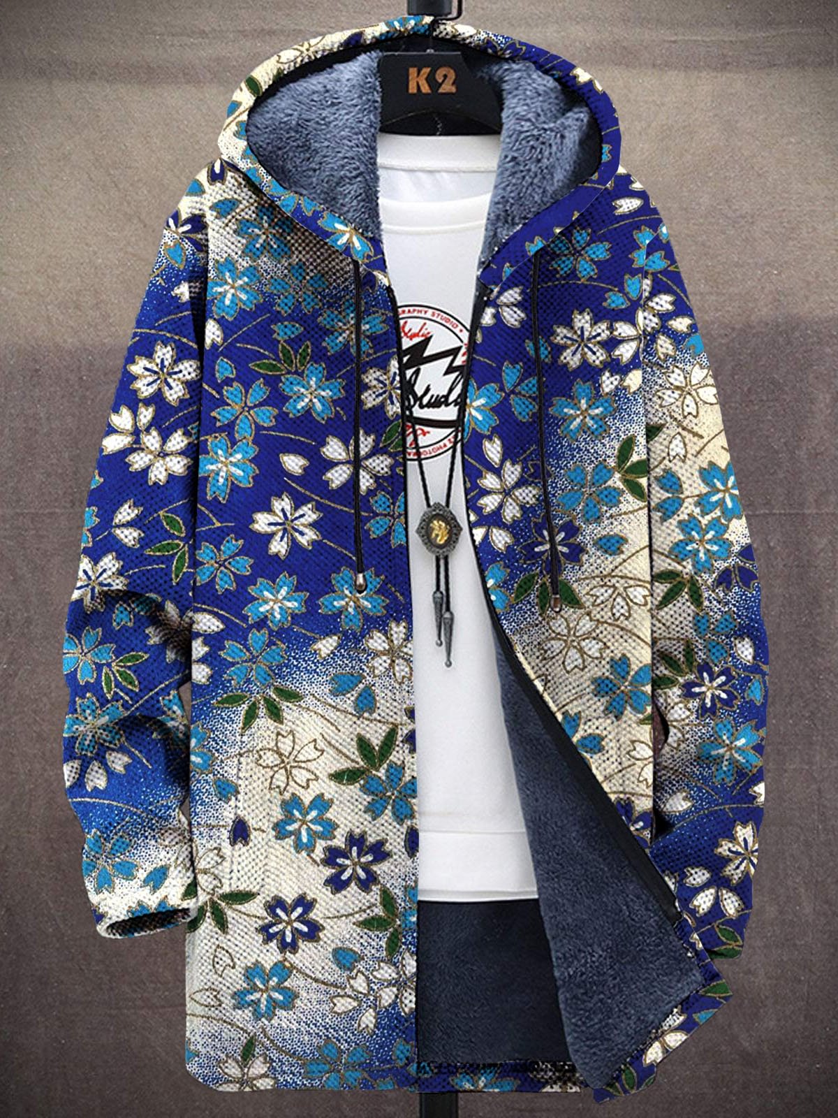 كارديجان للجنسين بطباعة زهور م - مراجعة Longline Cardigan Knit وسعره