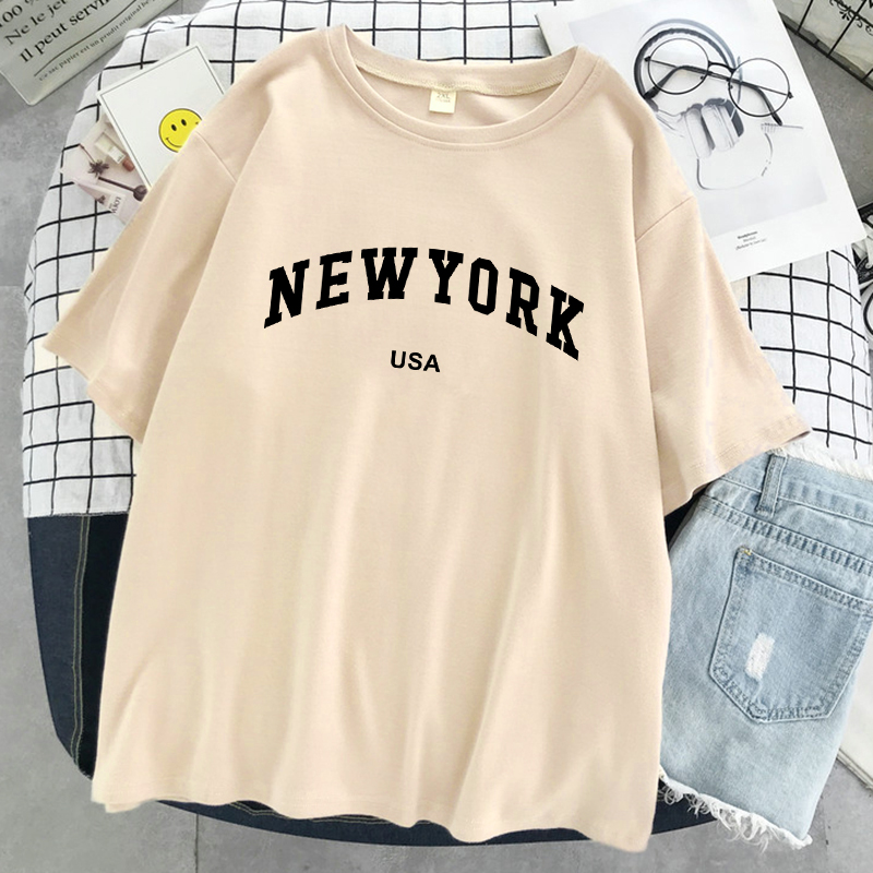 تي شيرت نسائي برسومات حروف ، ن - مراجعة Women'S Fashion York وسعره
