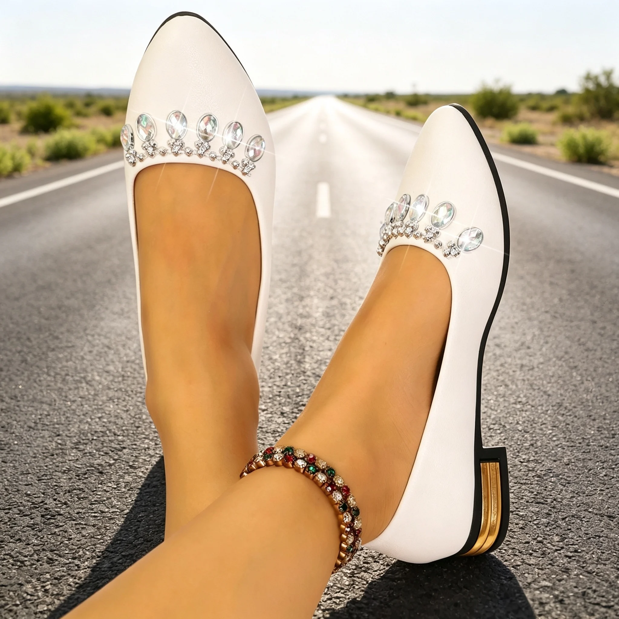 أحذية نسائية مسطحة ذات مقدمة م - مراجعة Women Fashion Heels وسعره