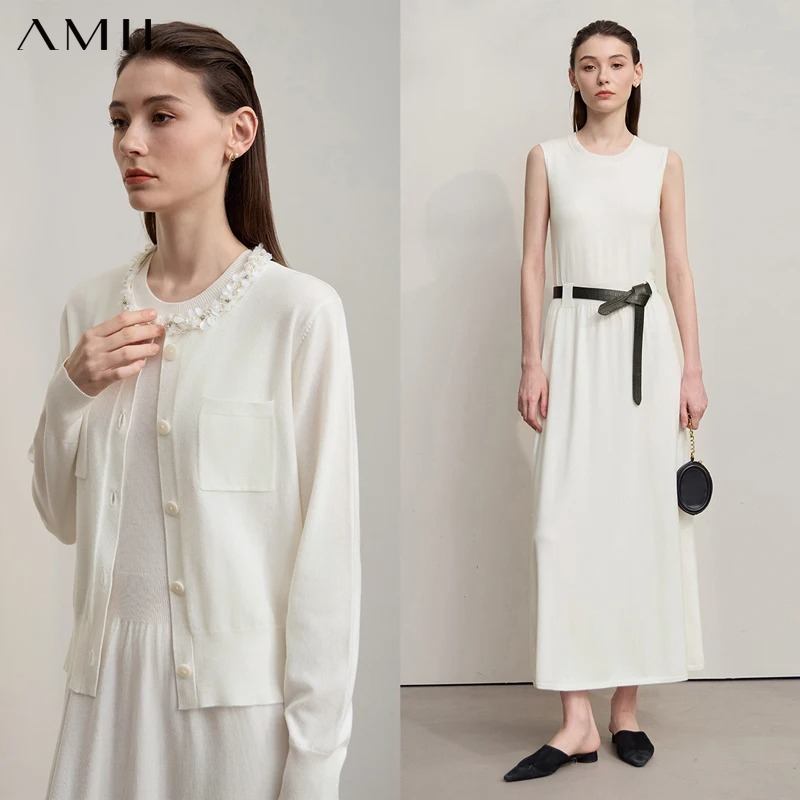 فساتين ميدي AMII 2026 جديدة لل - مراجعة Longline Cardigan Knit وسعره