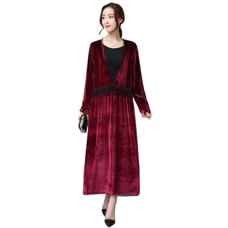 أزياء خريف شتاء المرأة أنيقة ا - مراجعة Longline Cardigan Knit وسعره