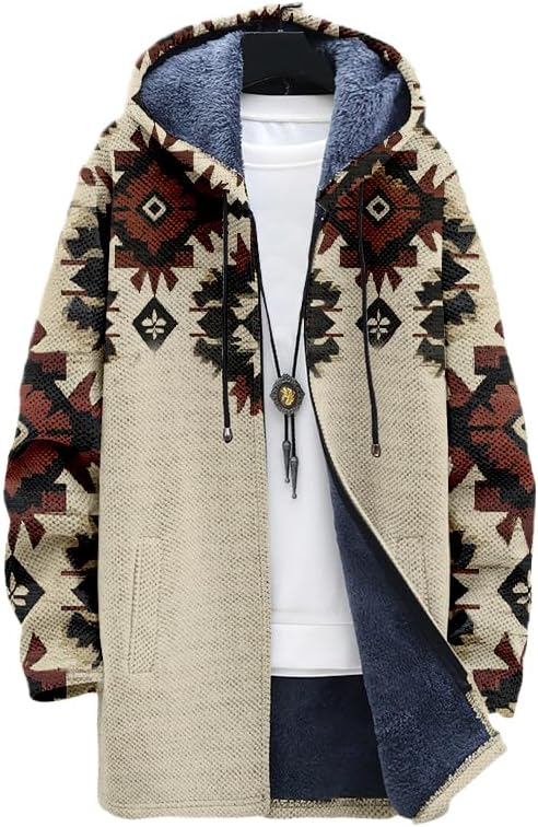 سترة أزتيك للرجال سترة رعاة ال - مراجعة Longline Cardigan Knit وسعره