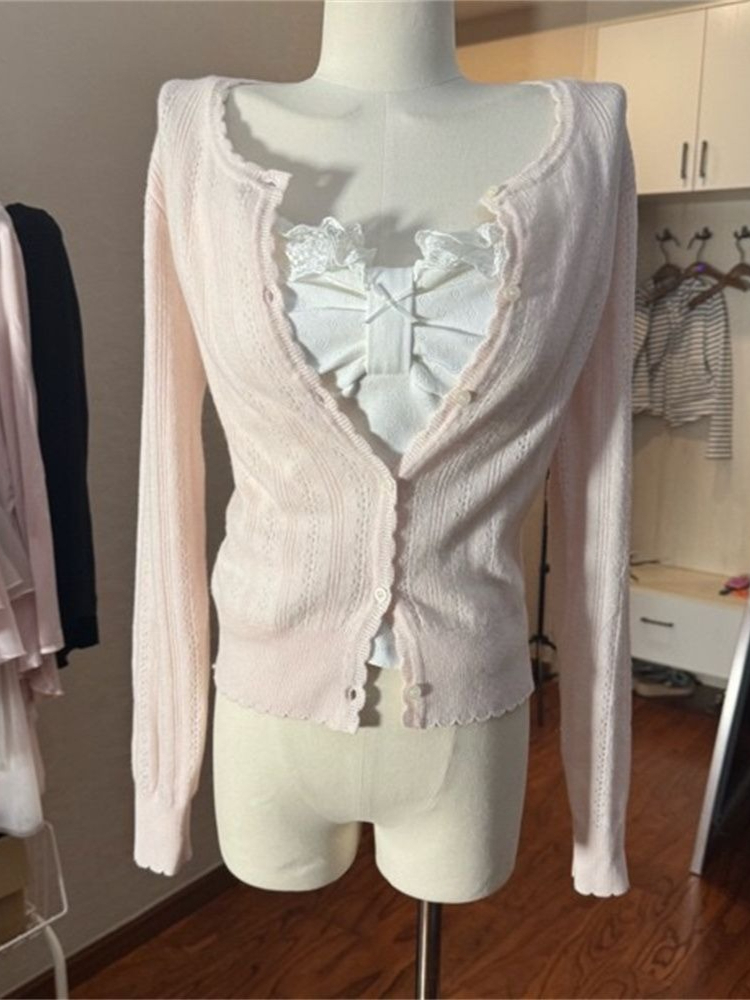 طقم نسائي كوري أنيق من 3 قطع:  - مراجعة Longline Cardigan Knit وسعره