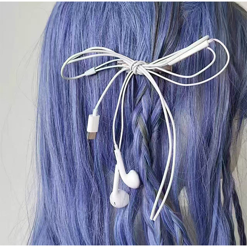 مشبك شعر على شكل سماعة رأس، إك - مراجعة Women'S Y3K Fashion وسعره